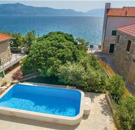 4 Bedroom Sea Front Villa with Pool in Postira, Brac Island, Sleeps 8